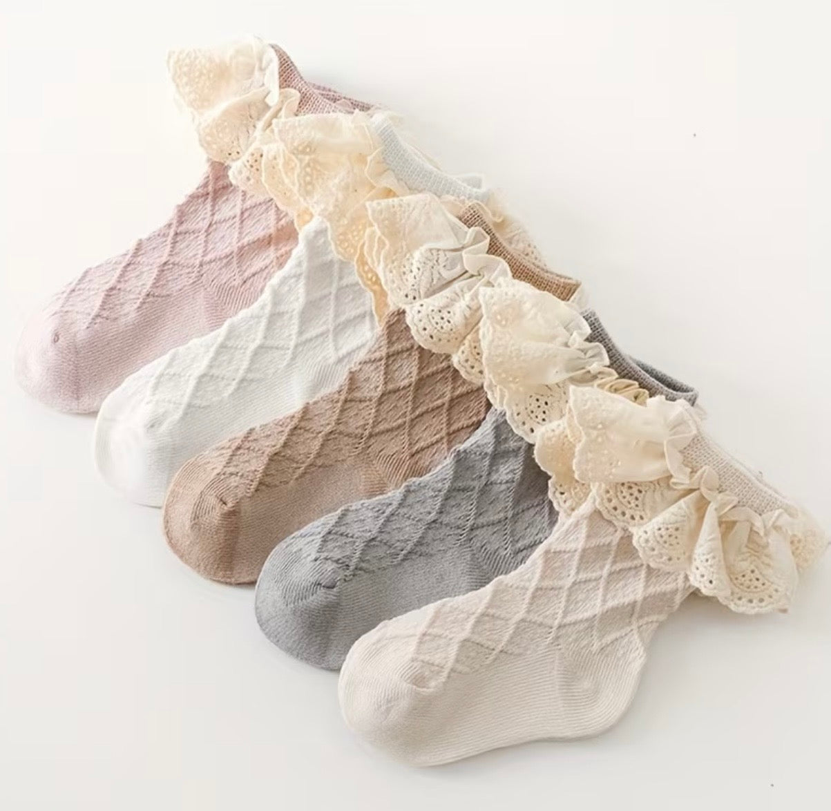Lightweight summer frill socks
