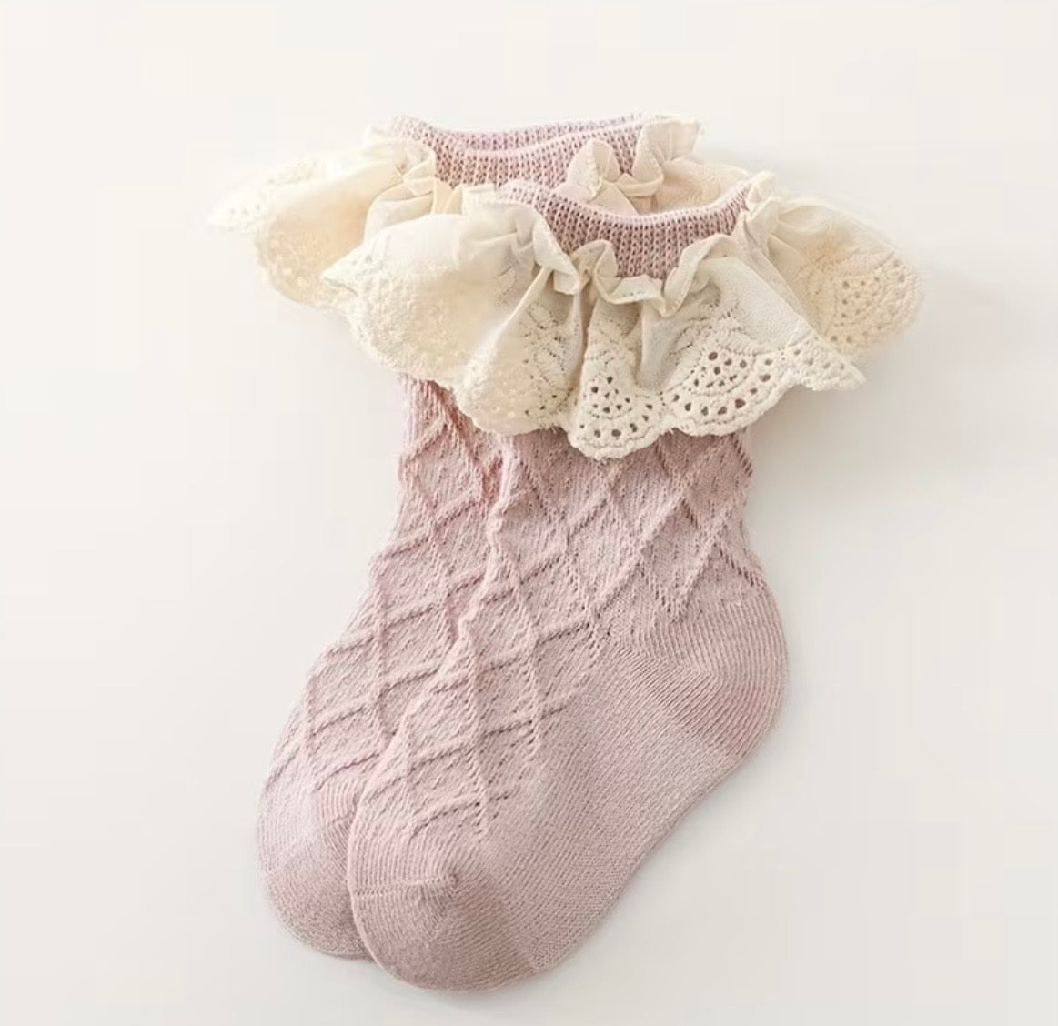 Lightweight summer frill socks