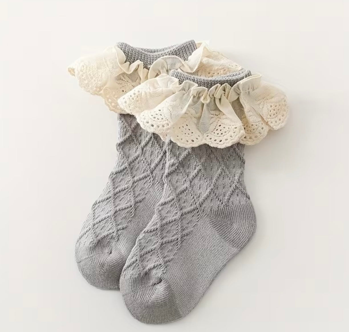 Lightweight summer frill socks