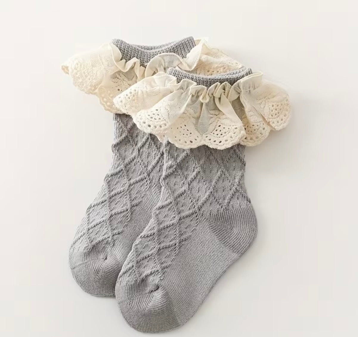 Lightweight summer frill socks